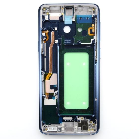 Middle frame with small parts for use with Samsung Galaxy S9 (Blue)