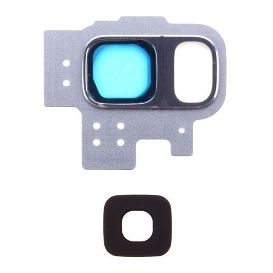Back camera bezel with lens for use with Samsung Galaxy S9 (Blue)