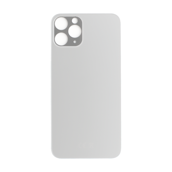 Back Glass (larger camera opening) for iPhone 11 Pro (White) (No Logo)