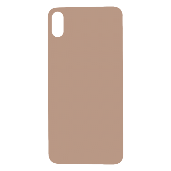 Back Glass (with larger camera opening) for use with iPhone XS Max (Gold) No Logo