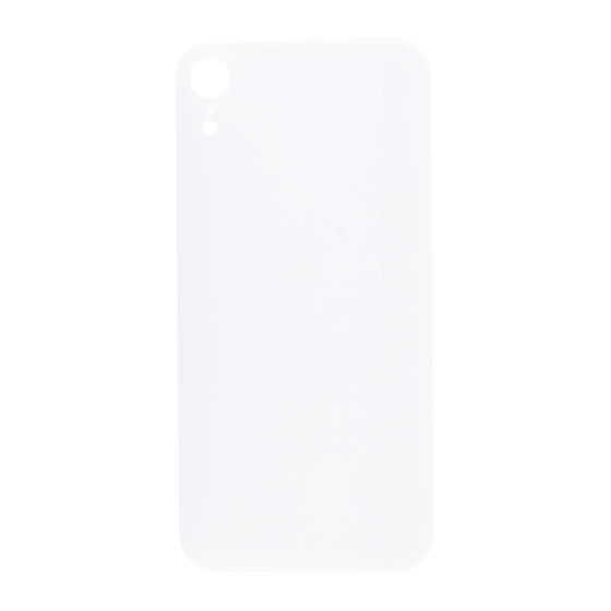 Back Glass (with larger camera opening) for use with iPhone XR (White) No Logo
