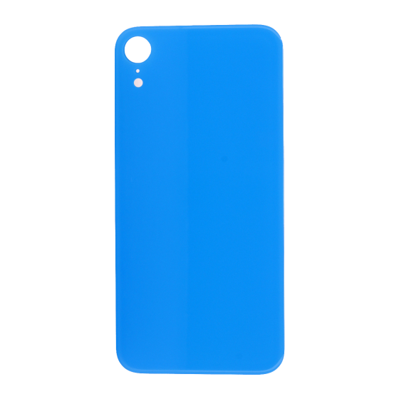 Back Glass (with larger camera opening) for use with iPhone XR (Blue) No Logo