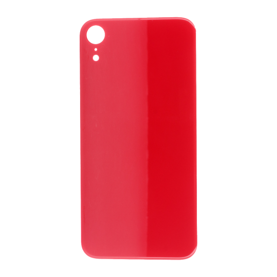 Back Glass (with larger camera opening) for use with iPhone XR (Red) No Logo