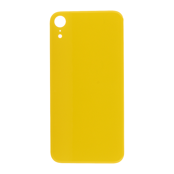 Back Glass (with larger camera opening) for use with iPhone XR (Yellow) No Logo