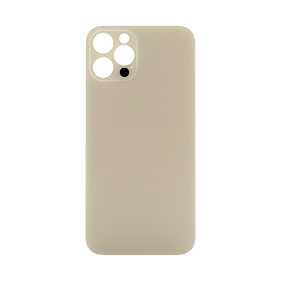 Back Glass (larger camera opening) for use with iPhone 12 Pro (Gold) (No Logo)
