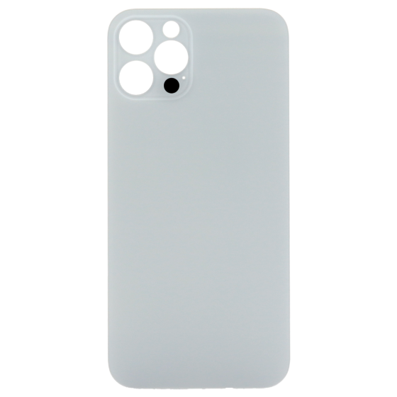 Back Glass (larger camera opening) for use with iPhone 12 Pro Max (White) (No Logo)