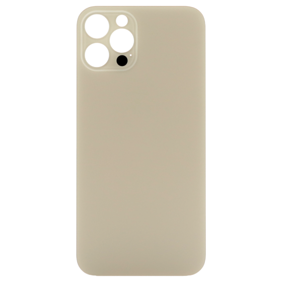 Back Glass (larger camera opening) for use with iPhone 12 Pro Max (Gold) (No Logo)