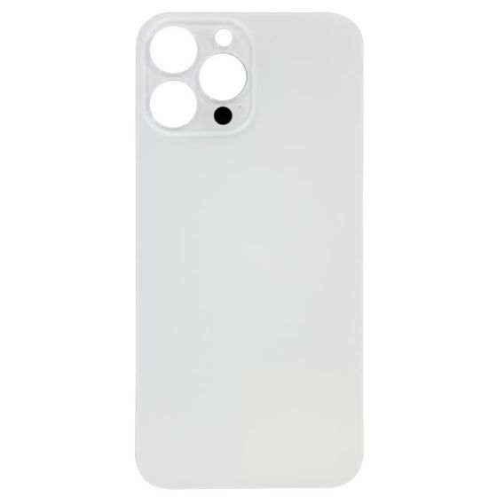 Back Glass (larger camera opening) for use with iPhone 13 Pro Max - Silver