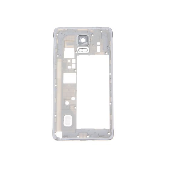 Back Housing for use with Samsung Galaxy Note 4 SM-N910V, with Small Parts, White