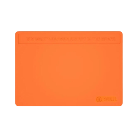 2UUL Heat Resisting Silicone Pad with Anti Dust Coating 400mm*280mm ORANGE