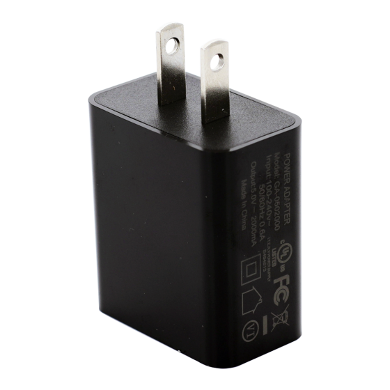 Dual USB Power Adapter 5V-2A (Black)