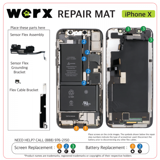 Magnetic Screwmat - iPhone X