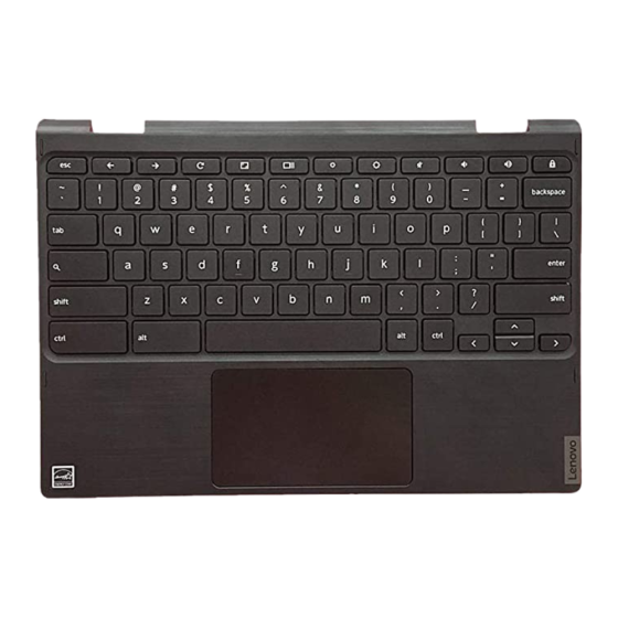 Keyboard assembly for a Lenovo 300e Chromebook 2nd Gen. 