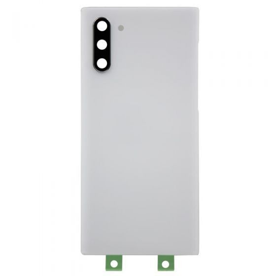 Back Glass Cover with Camera Lens for use with Samsung Note 10 (Aura White)