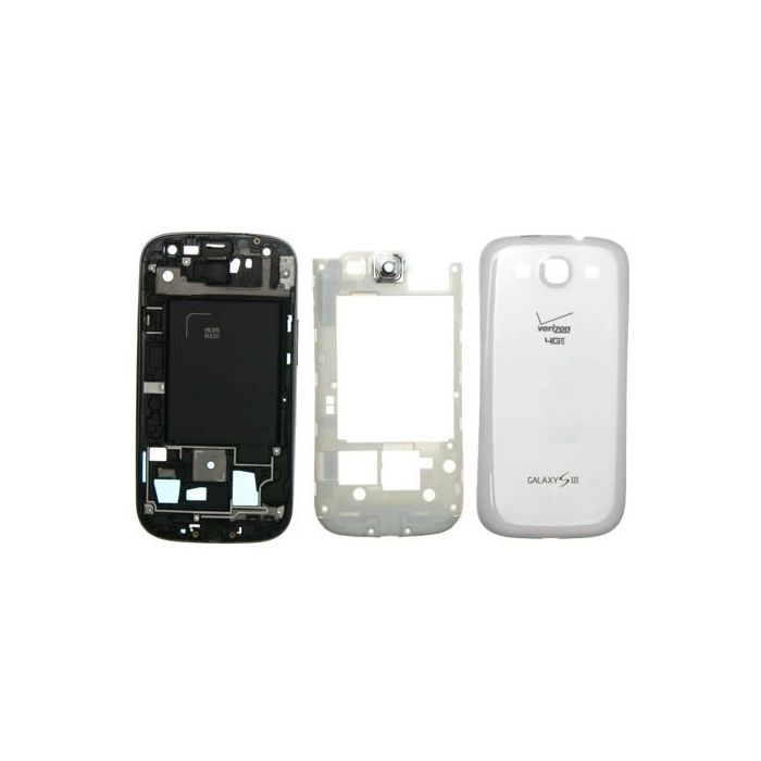 Full Housing for use with Samsung Galaxy S III (S3) White Verizon/US Cellular I535/R530