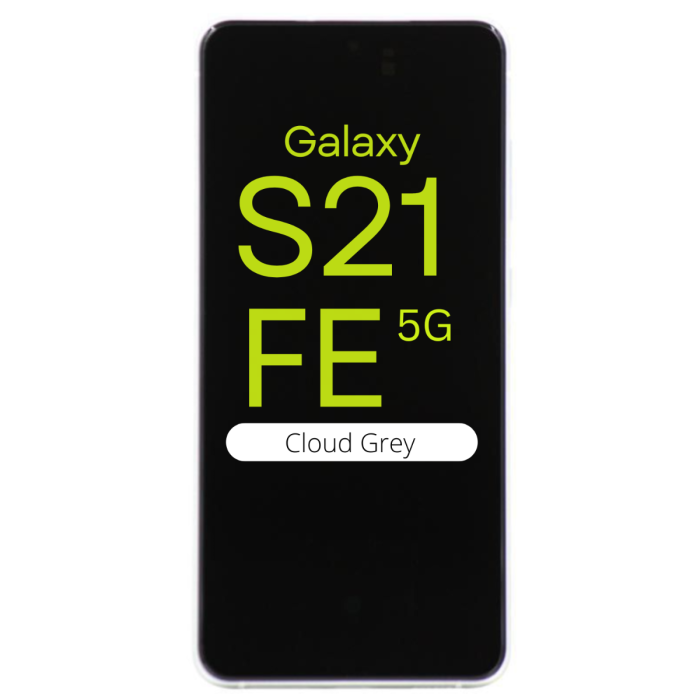 OLED Digitizer Screen Assembly with Frame for use with Galaxy S21 FE (Cloud Grey)