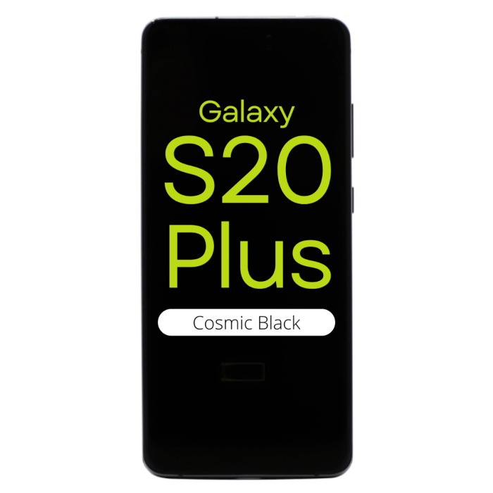 OLED Digitizer Screen Assembly with Frame for use with Samsung Galaxy S20 Plus/S20 Plus 5G (G985 All Carriers) (Cosmic Black)