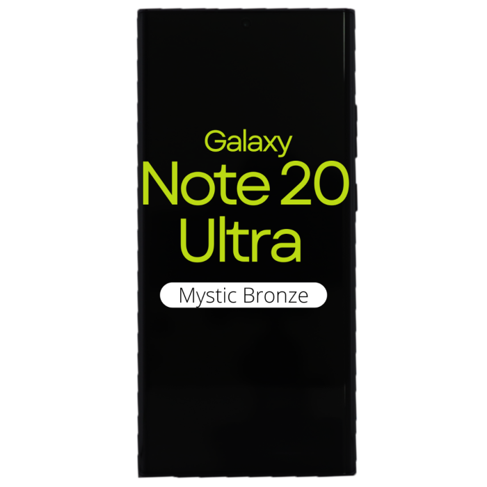 OLED Digitizer Screen Assembly w/Frame for use with Samsung Note 20 Ultra 5G (Mystic Bronze)