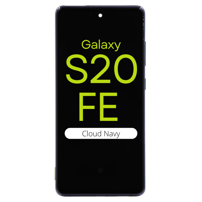 Premium LCD Screen for use with Samsung Galaxy S20 FE 5G G780/G781with frame (Cloud Navy)
