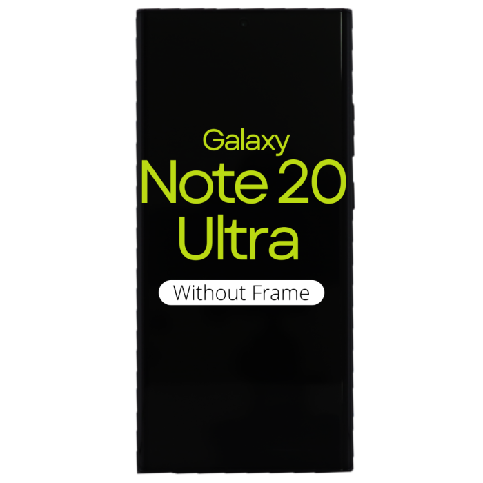 OLED Digitizer Screen Assembly (no frame) for use with Samsung Note 20 Ultra 5G (Black) OLED Digitizer Screen Assembly (no frame) for use with Samsung Note 20 Ultra 5G (Black)