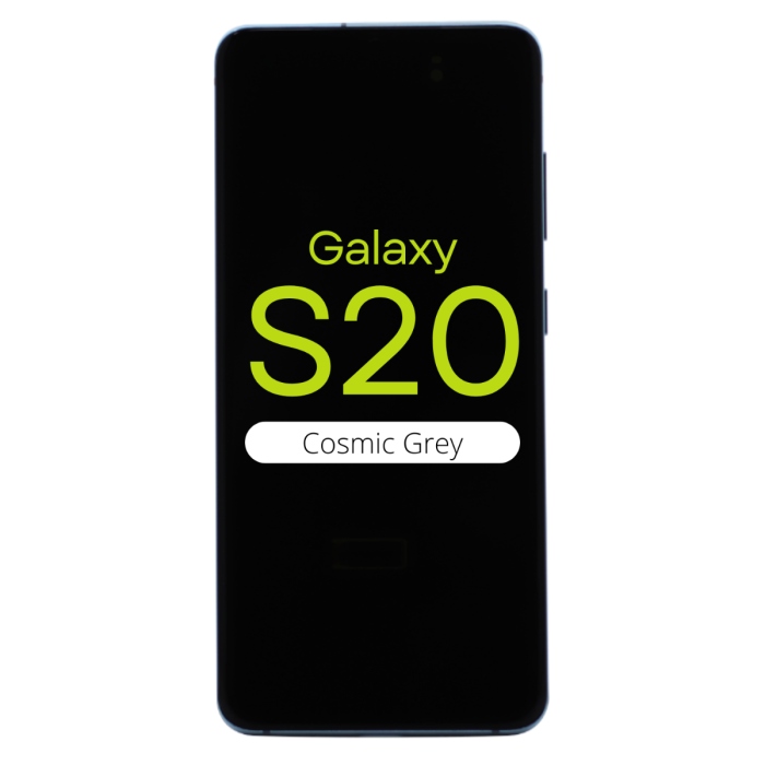 OLED Digitizer Screen Assembly with Frame for use with Samsung Galaxy S20 (G980 All Carriers Except Verizon) (Cosmic Grey)