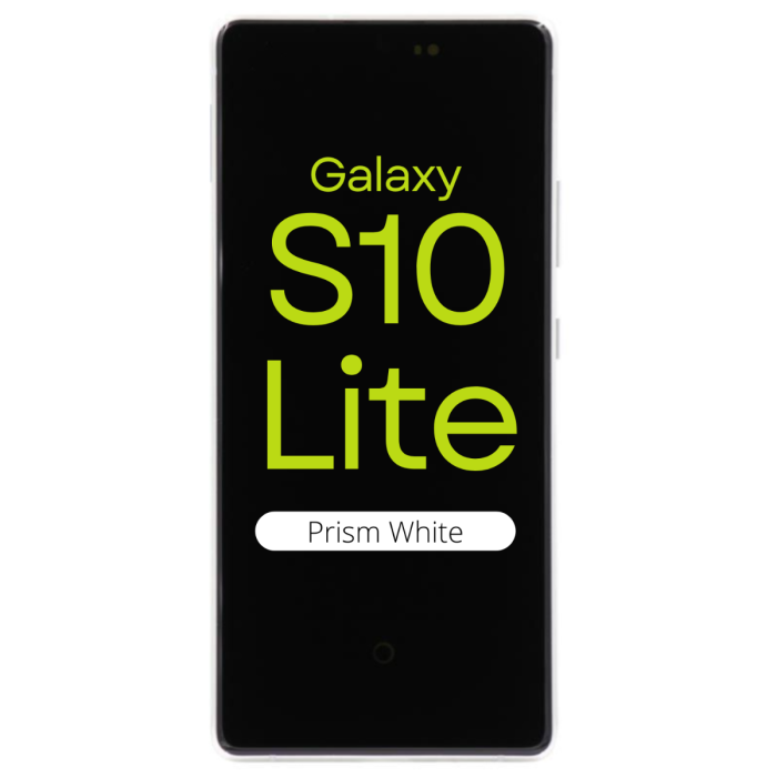 OLED Digitizer Screen Assembly with Frame for use with Galaxy S10 Lite (Prism White)