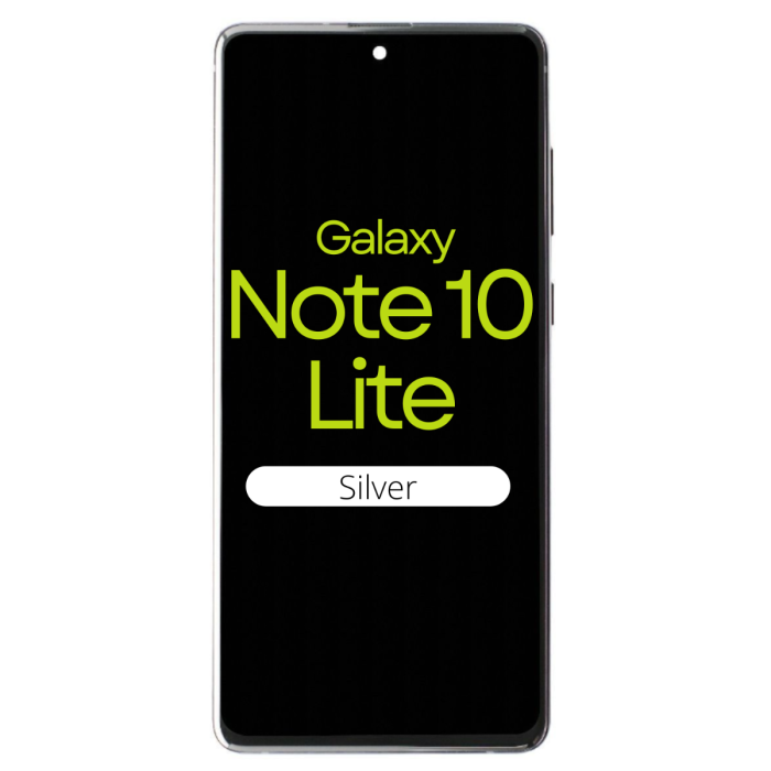 OLED Digitizer Screen Assembly for use with Samsung Galaxy Note 10 Lite (with Frame) (Silver)