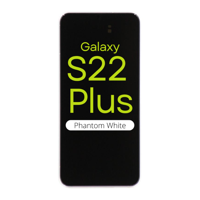 OLED Digitizer Screen Assembly for use with Galaxy S22 Plus 5G with frame (Phantom White)