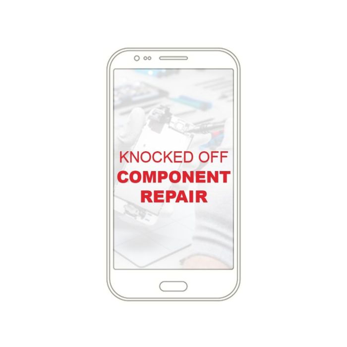 Knocked off component repair