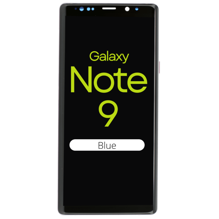 OLED Digitizer Screen Assembly w/frame for use with Samsung Galaxy Note 9 (Blue)