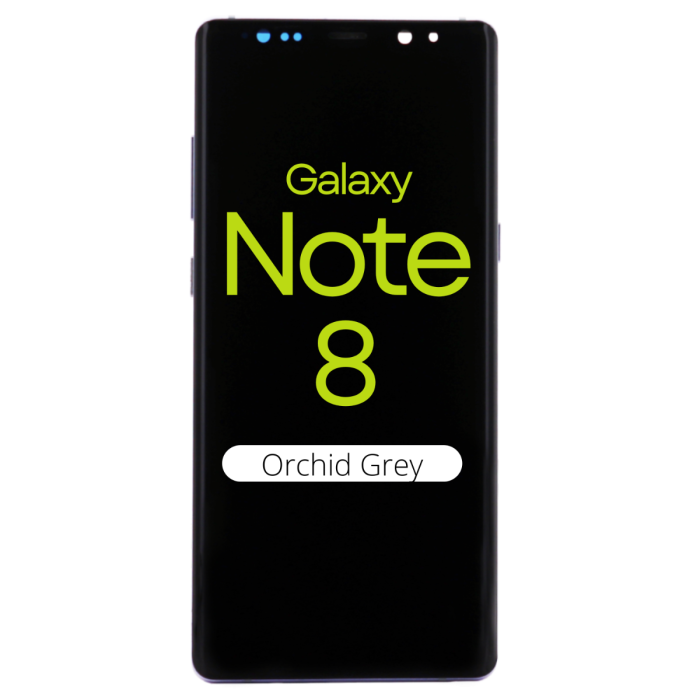 OLED Digitizer Screen with frame for use with Samsung Galaxy Note 8 - Orchid Grey OLED Digitizer Screen with frame for use with Samsung Galaxy Note 8 - Orchid Grey