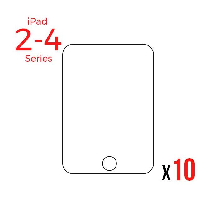 Bulk Tempered Glass Screen Protector for use with iPad 2/3/4 (Pack of 10) Bulk Tempered Glass Screen Protector for use with iPad 2/3/4 (Pack of 10)