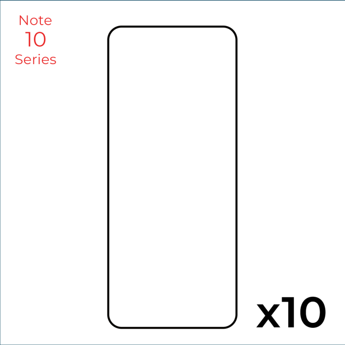 Pack of 10 tempered glass for the Galaxy Note 10. Pack of 10 tempered glass for the Galaxy Note 10.