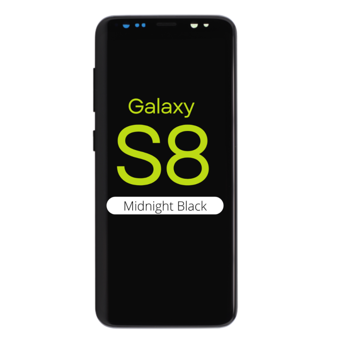 OLED Digitizer Screen assembly (with frame) for use with Samsung S8 (Midnight Black)