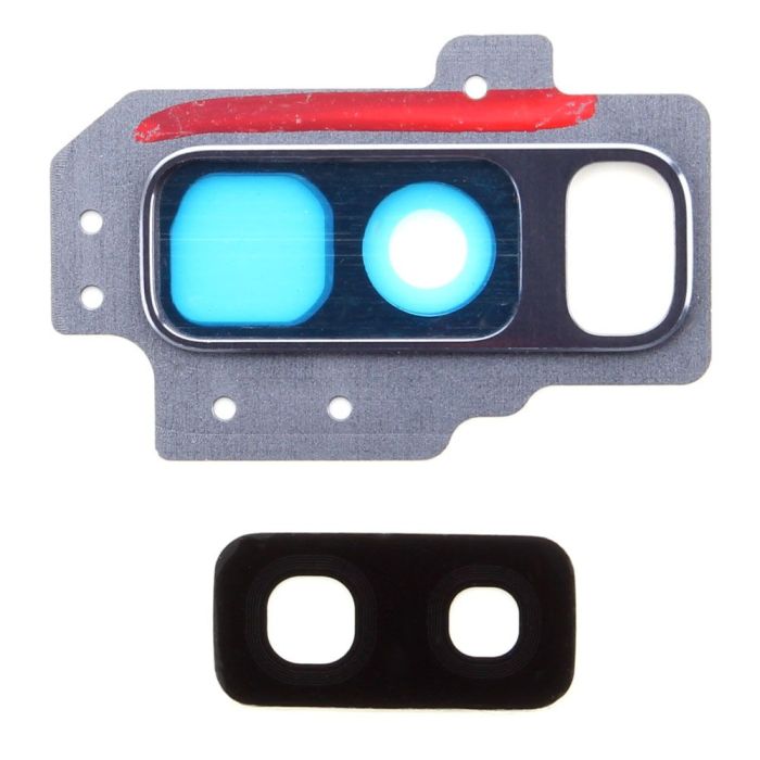 Back camera bezel with lens for use with Samsung Galaxy S9+(Blue)