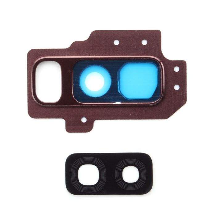 Back camera bezel with lens for use with Samsung Galaxy S9+ (Pink)