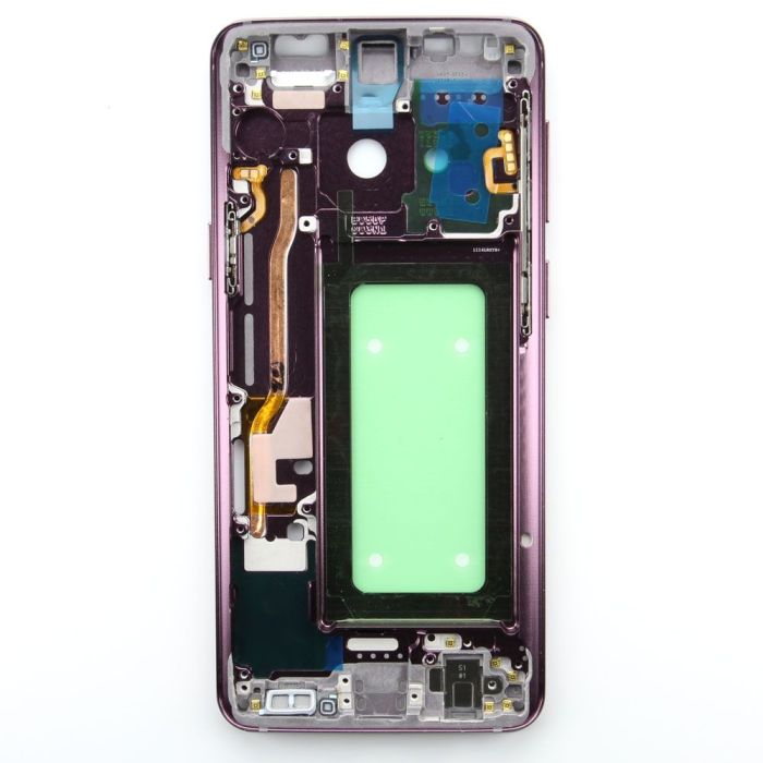 Middle frame with small parts for use with Samsung Galaxy S9 (Purple)