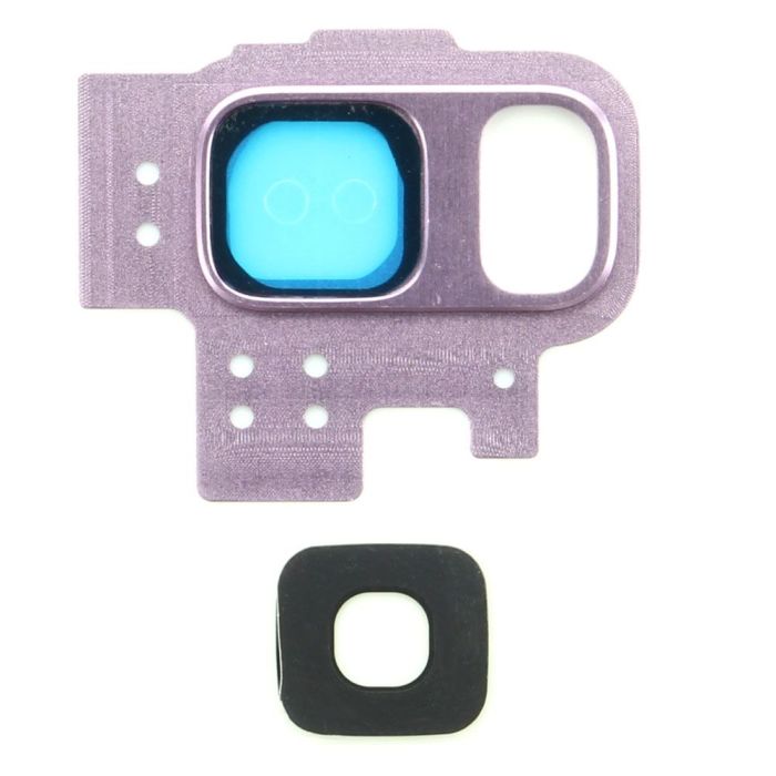 Back camera bezel with lens for use with Samsung Galaxy S9 (Purple)