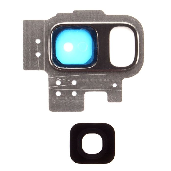 Back camera bezel with lens for use with Samsung Galaxy S9 (Silver)