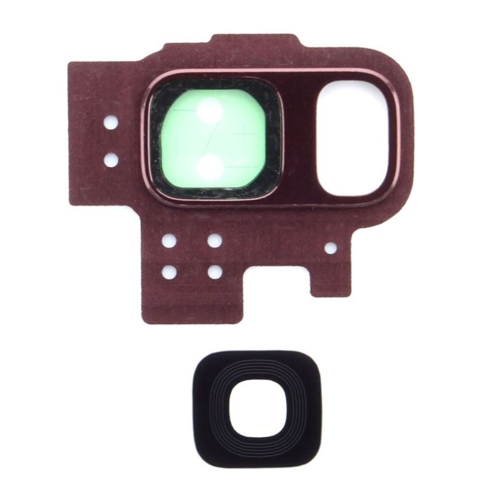 Back camera bezel with lens for use with Samsung Galaxy S9 (Pink)