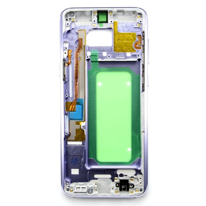 Middle frame w/ small parts for use with Samsung Galaxy S8+ (Purple) Middle frame w/ small parts for use with Samsung Galaxy S8+ (Purple)
