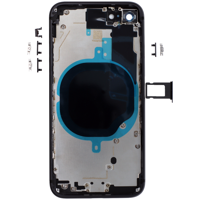 Back housing with small parts for the iPhone 8 (space grey)