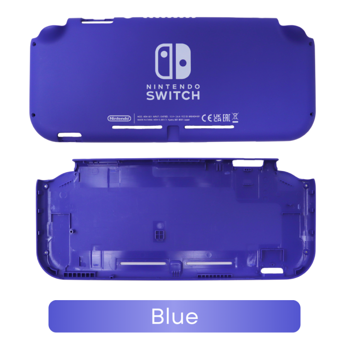 Blue Back Plate with Mid Frame for use for use with Nintendo