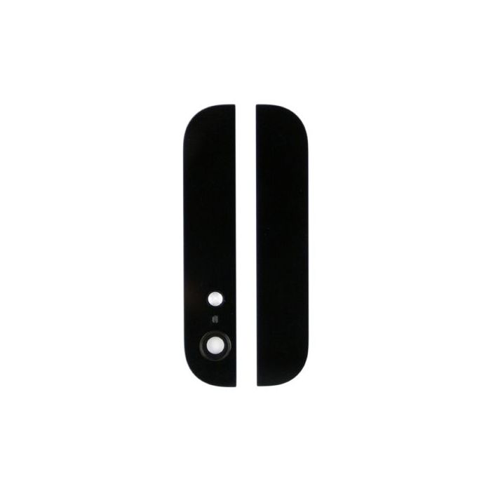 Black Glass Inserts for use with iPhone 5 Back Housing with Camera and Flash Lens