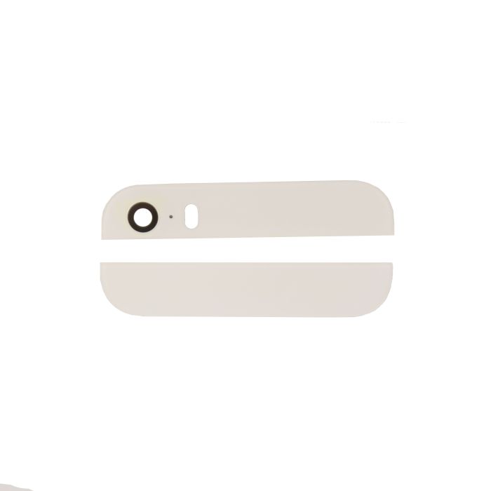 White Glass Inserts for use with iPhone 5S Back Housing with Camera and Flash Lens