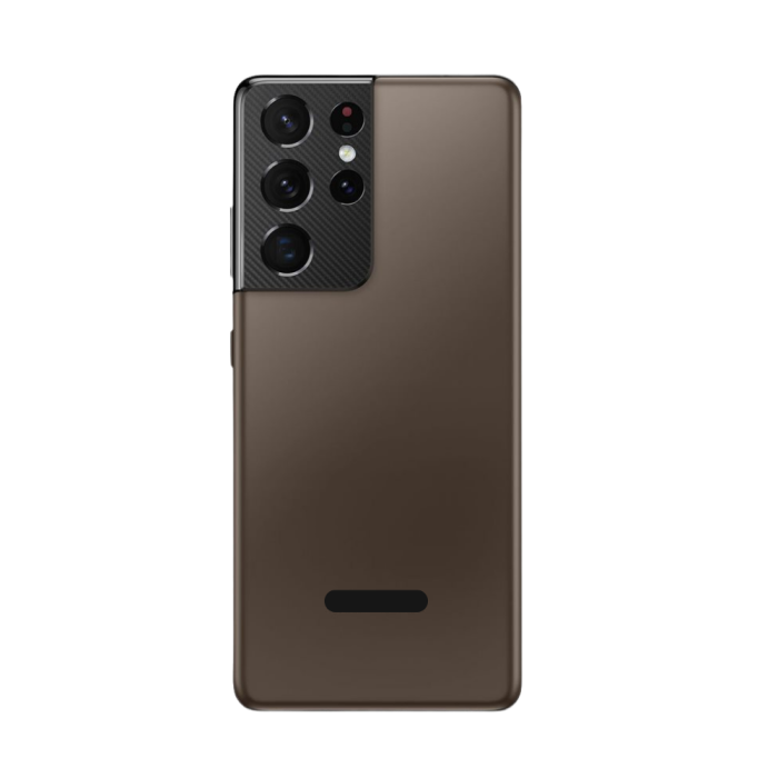 Back Glass with camera lens for Galaxy S21 Ultra (Phantom Brown). 
