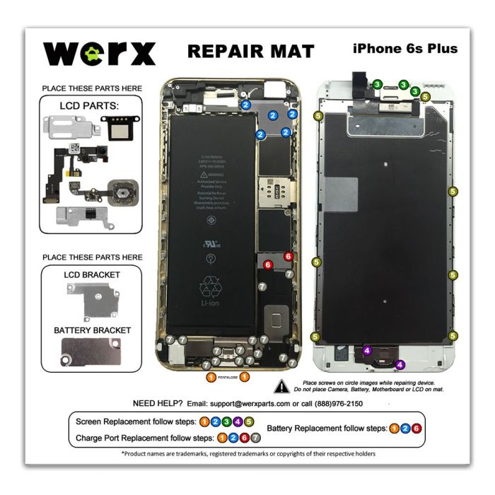 Magnetic Screwmat - iPhone 6S+ 