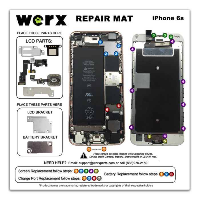 Magnetic Screwmat - iPhone 6S