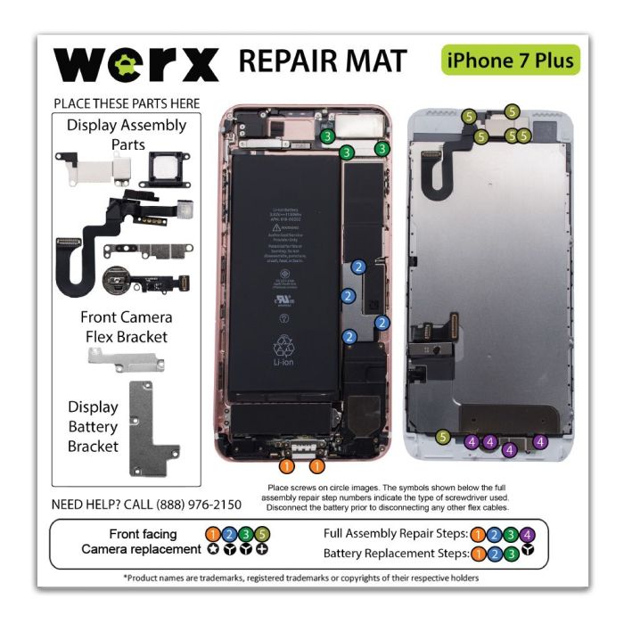 Magnetic Screwmat - iPhone 7+ Magnetic Screwmat - iPhone 7+