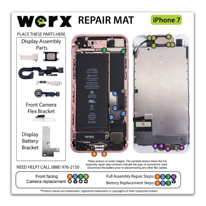 Magnetic Screwmat - iPhone 7 